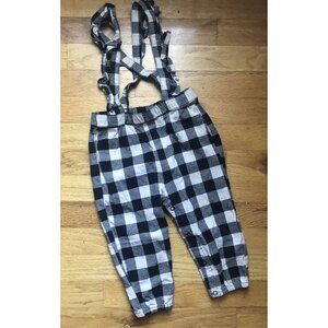 Art Class 18M Black Buffalo Checkered Overalls